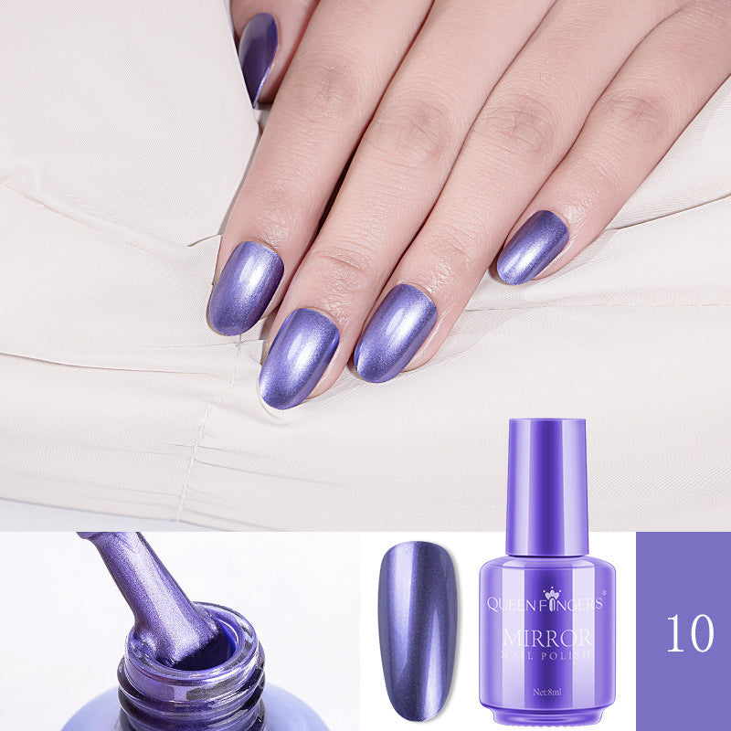 Metallic Nail Polish with Mirror Sheen in Multiple Colors-Violet-Theone Apparel