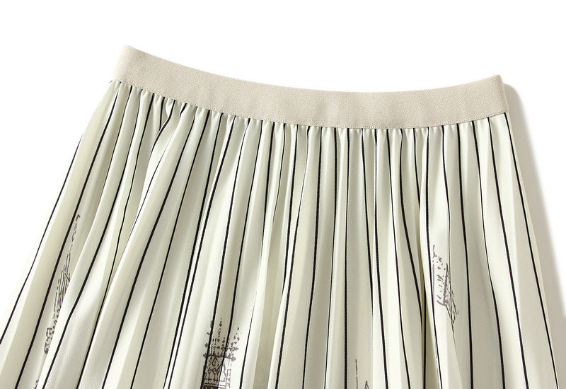 Old Town Vintage Print Skirt-Theone Apparel