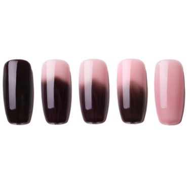 Ombre Color Short Blunt Coffin Nails in Various Colors-Color 3-Theone Apparel