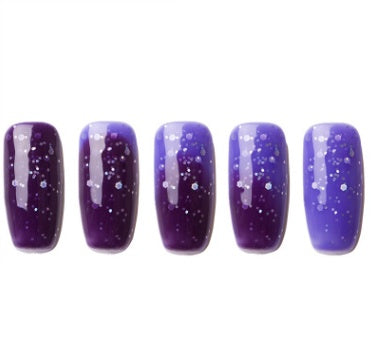 Ombre Color Short Blunt Coffin Nails in Various Colors-Color 15-Theone Apparel