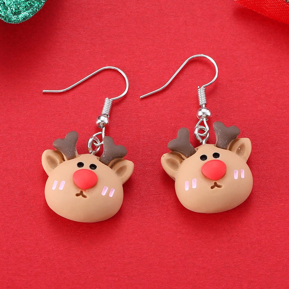 Playful Novelty Fish-Hook Christmas Dangle Earrings for Women & Kids in Assorted Styles-Shy Little Dear-Theone Apparel