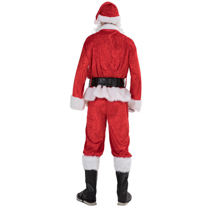 Plus Size Santa Claus Full Body Adult Costume with Accessories-Theone Apparel
