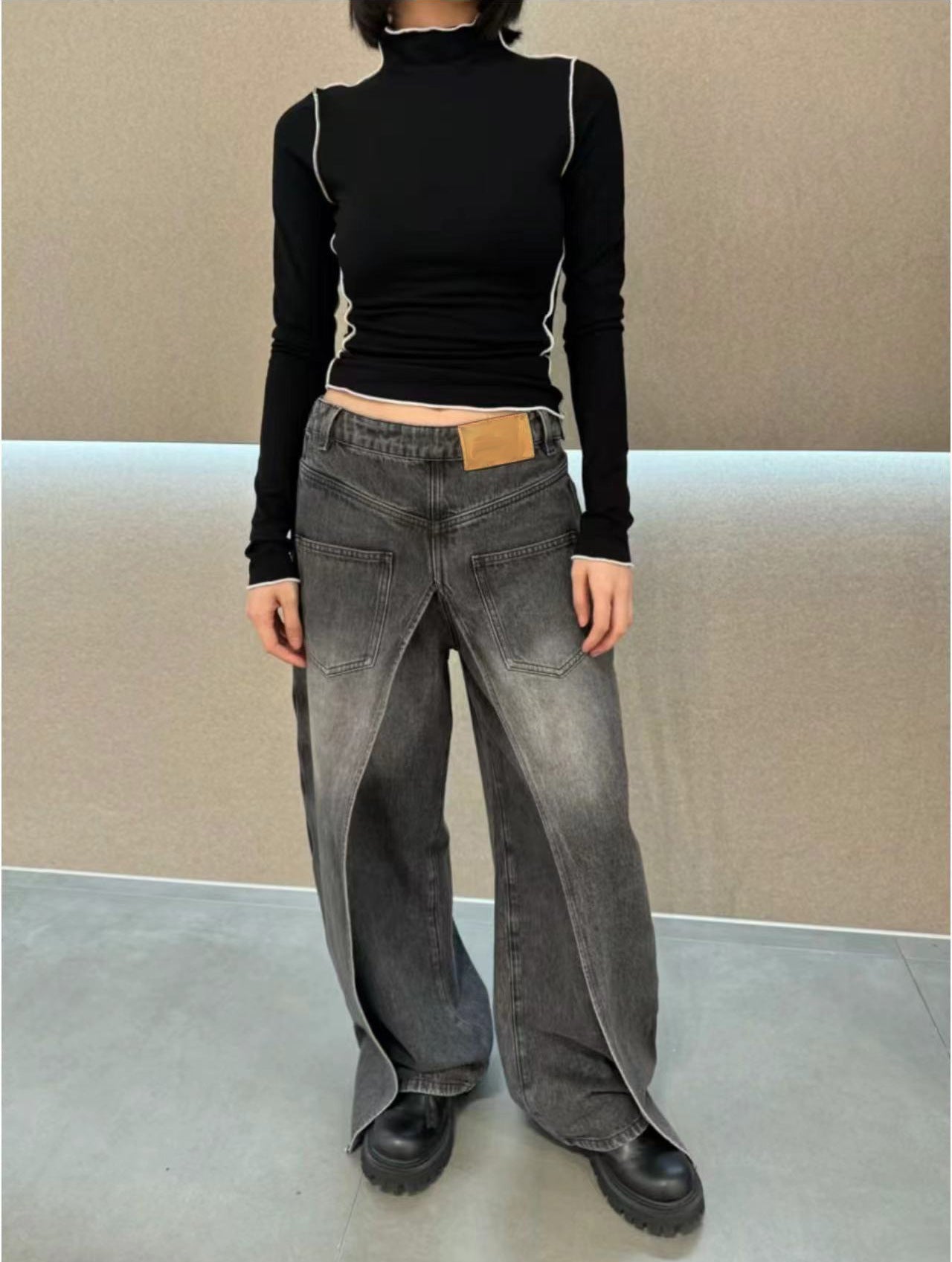 Reversible Distressed Banana Jeans with Vintage Edge-Theone Apparel