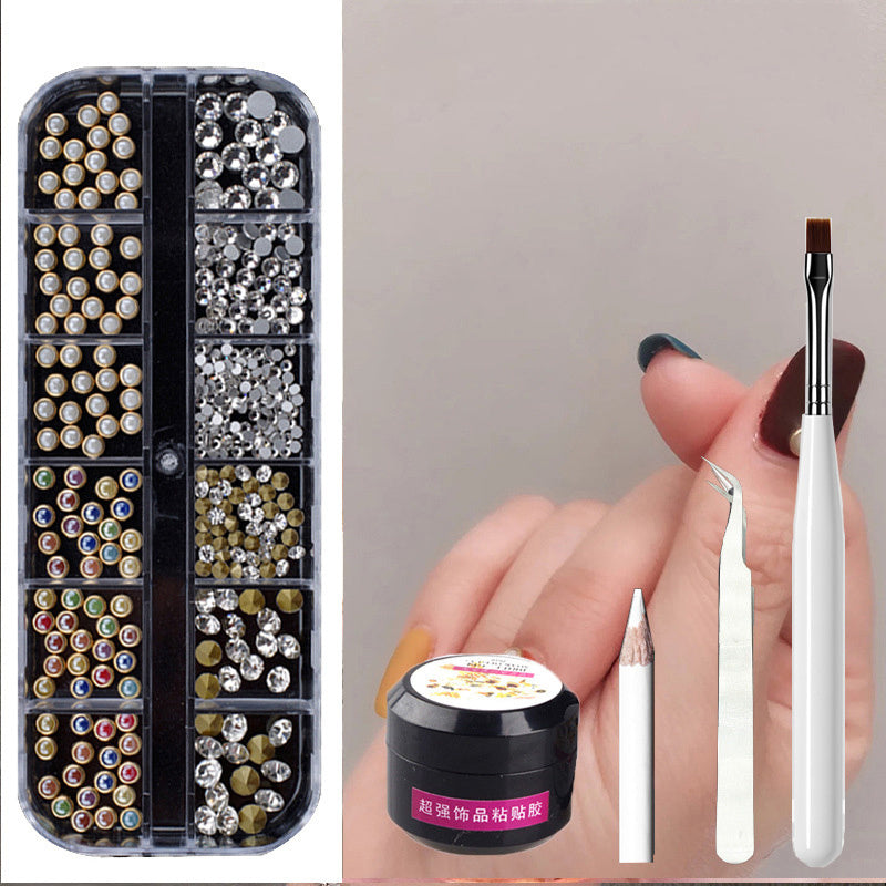 Rhinestone and Metal Nail Adornments for DIY Manicures-E-Theone Apparel