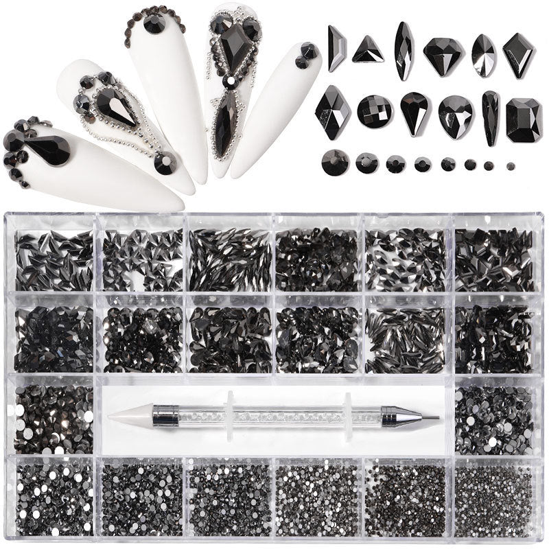 Set of 21 Boxes of Nail Art and 3D Designs-Mine black-Theone Apparel