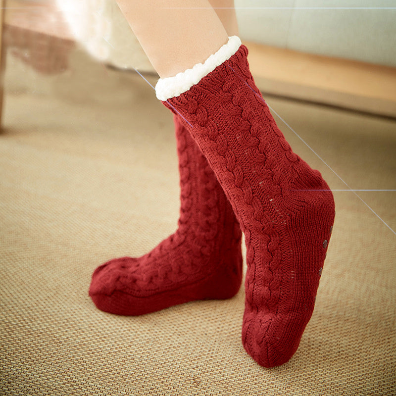Super Soft and Thick Stretchy Ankle Socks with Traction Bottoms-Theone Apparel