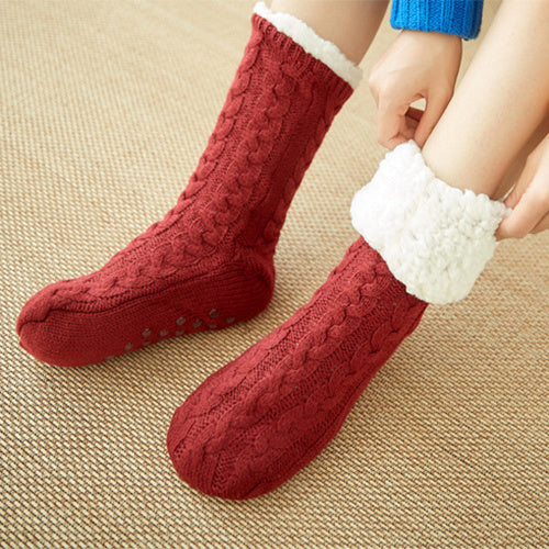 Super Soft and Thick Stretchy Ankle Socks with Traction Bottoms-Theone Apparel