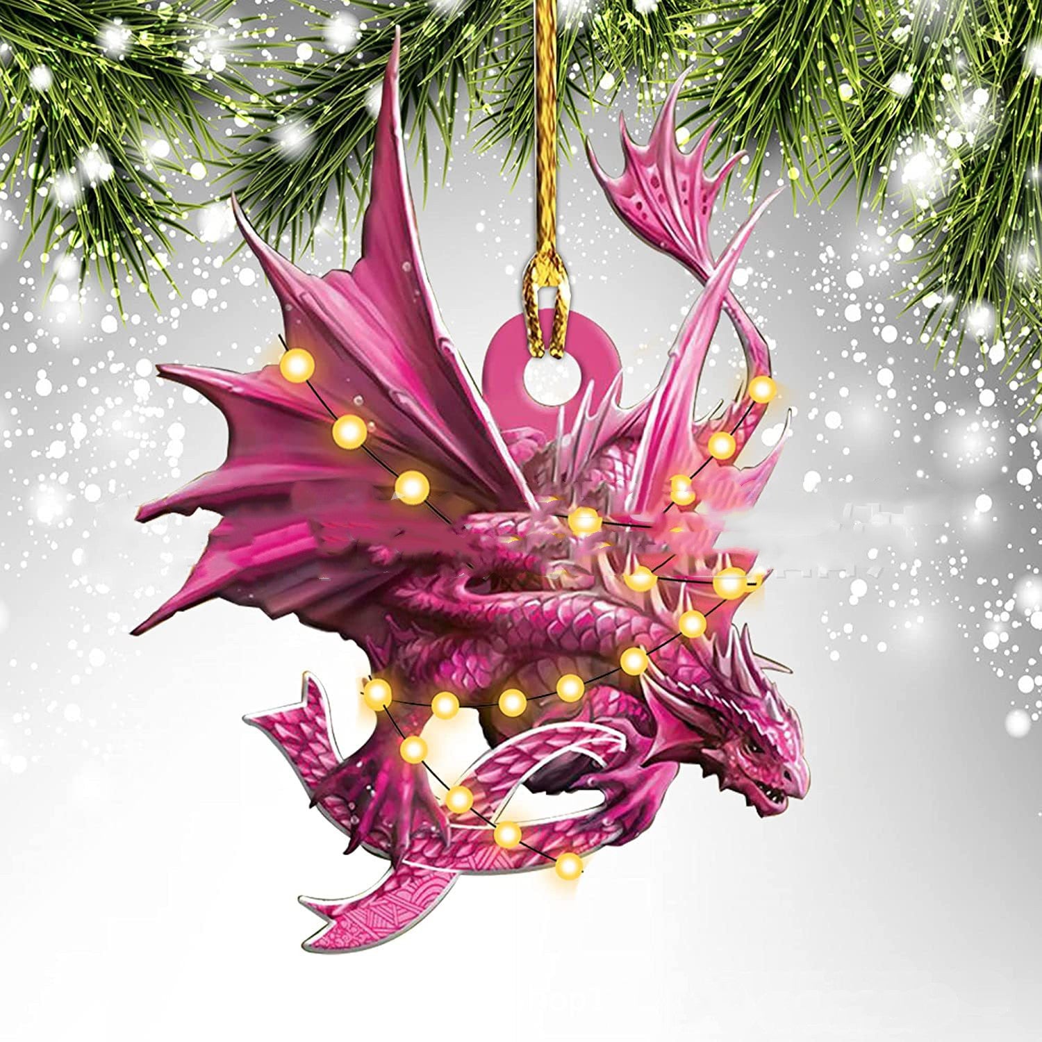 Unique Dragon Themed Hanging Christmas Decorations in Various Designs-Theone Apparel