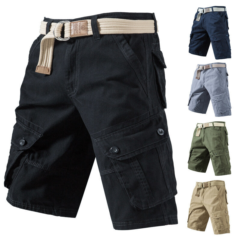 Versatile Multi-Pocket Utility Bottoms Ideal for Everyday Wear-Black-Theone Apparel