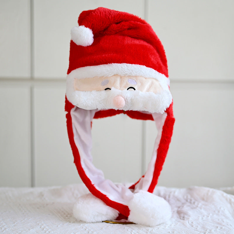 Whimsical Interactive Santa Hat with Long Straps-Theone Apparel