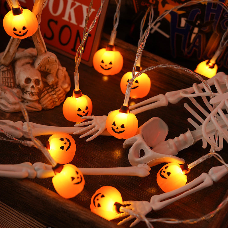 Whimsical Pumpkin Patch Orange String Lights for Halloween-Theone Apparel