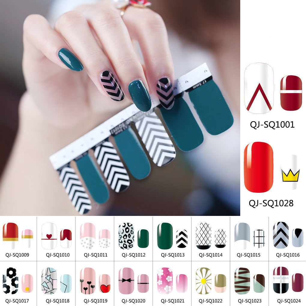 Women's Chevron Accent Nail Sitckers for At Home Manicures-Style 4-Theone Apparel