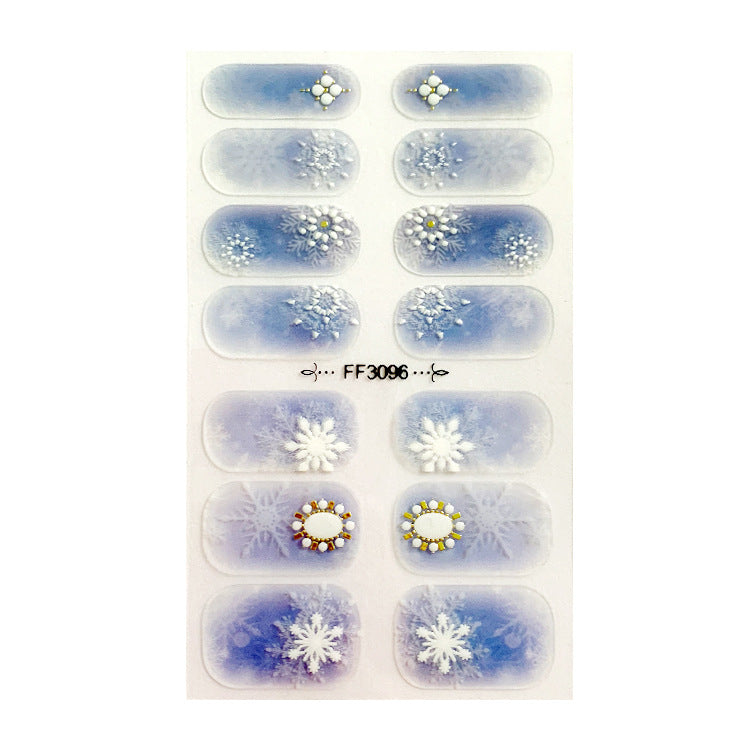 Women's Gemstone Inspired Almond Shaped Nails Stickers in Multiple Colors-I-Theone Apparel
