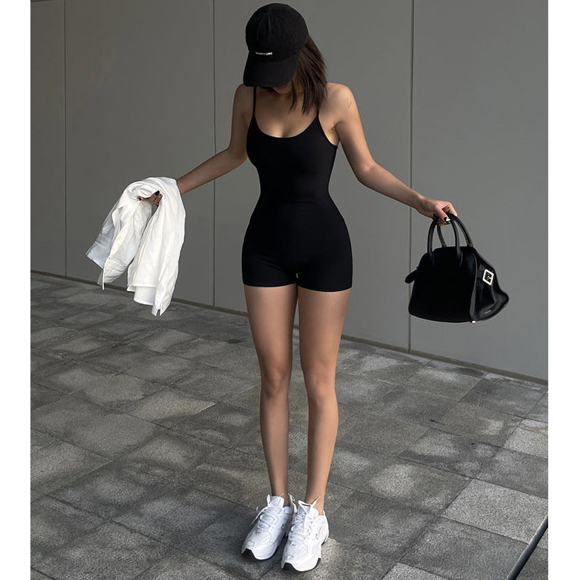 Slim Fit Summer One Piece Shorts With Detachable Waist Strap