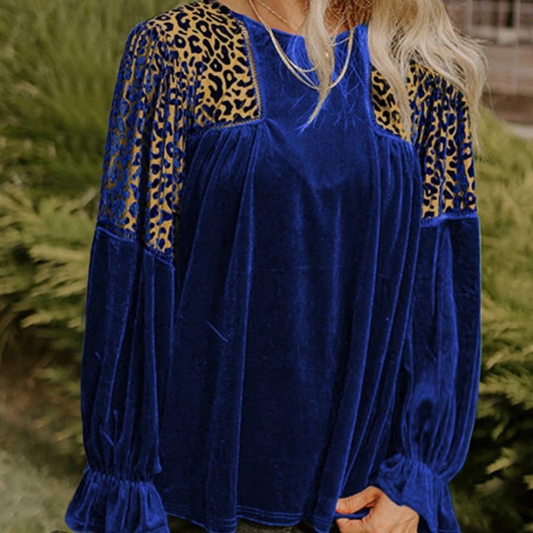Soft Velvet Casual Top For Women With Relaxed Fit