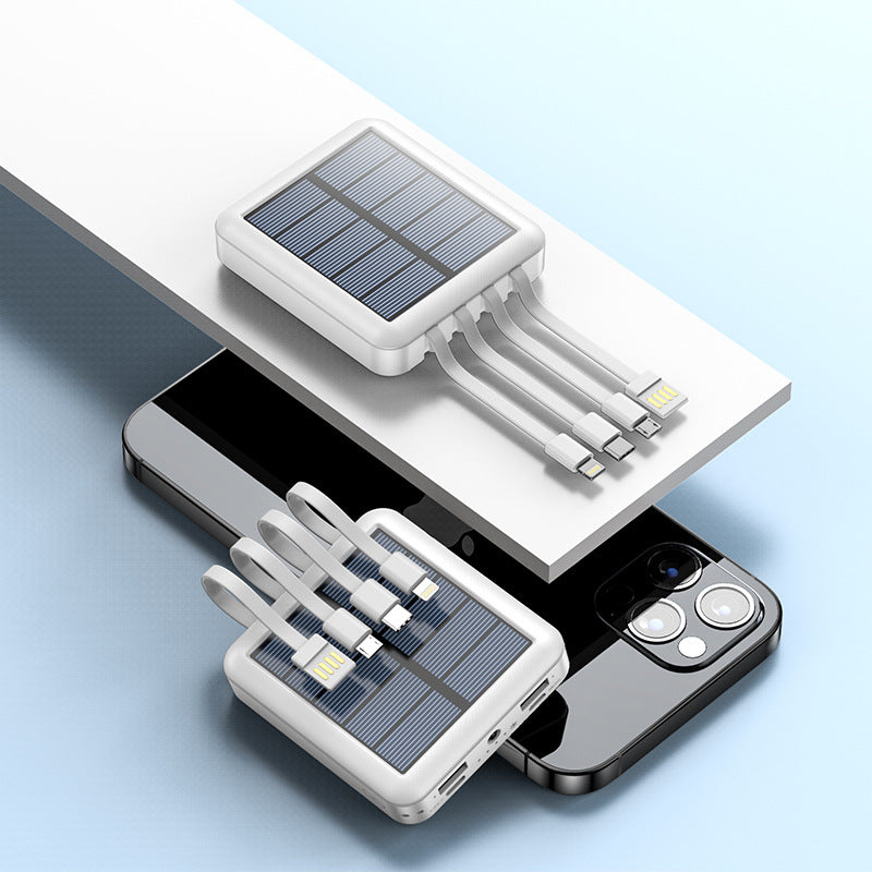 10000mAh Mini Solar Power Bank With PD20W Fast Charging