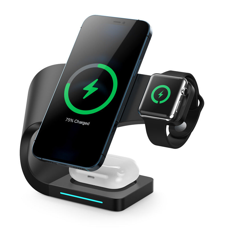 15W Magnetic Multi?Function Wireless Charging Stand With LED Indicator