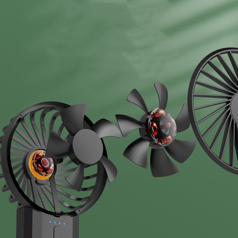 Handheld Portable Fan With Power Bank Function And Three Wind Speeds