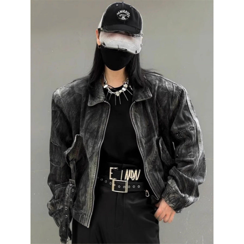 Distressed Oversized Denim Jacket For Women And Men
