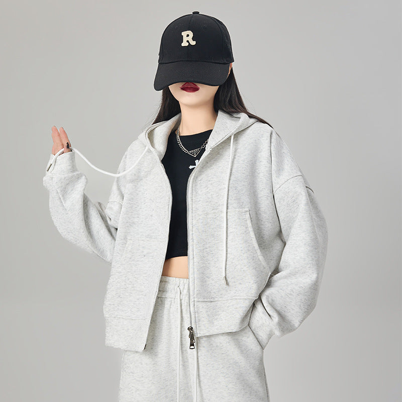 Loose Fit Korean Style Casual Jacket With Soft Cotton Fabric