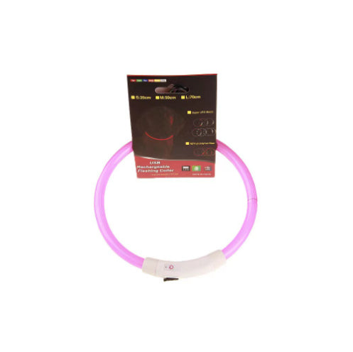 USB Rechargeable Flashing Pet Collar For Night Safety