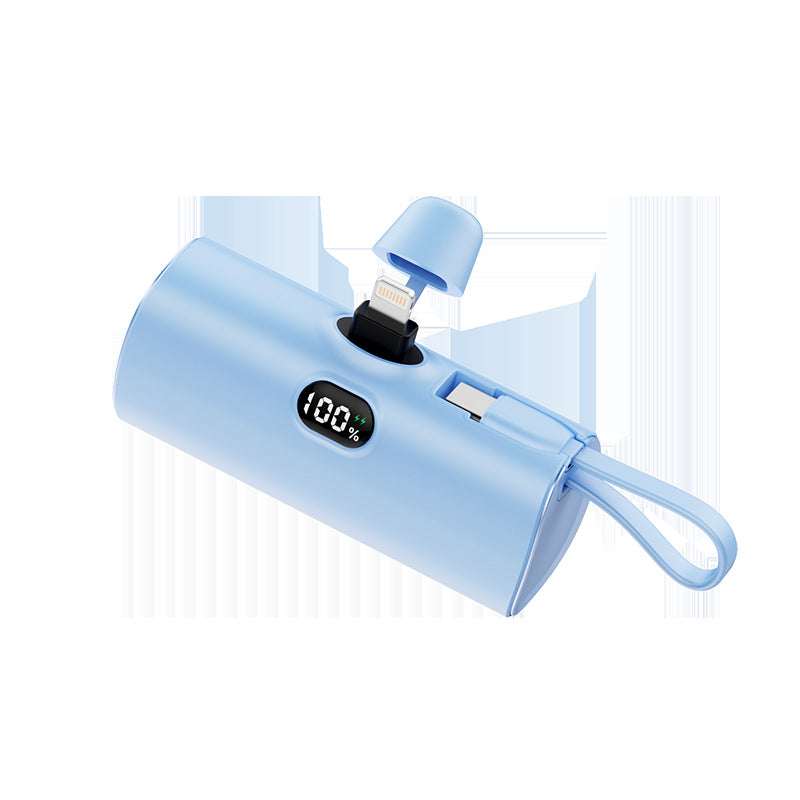 Compact Capsule?Style Wireless Power Bank With Digital Display And Plug