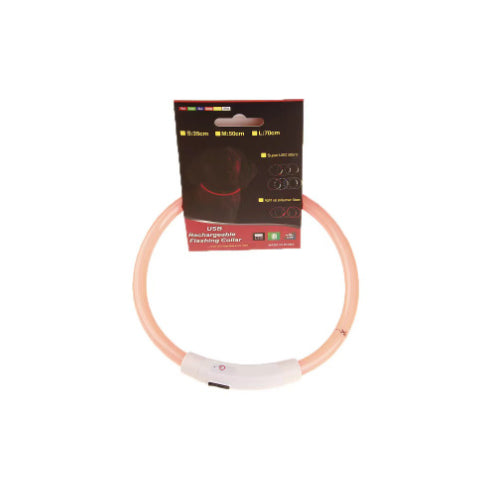 USB Rechargeable Flashing Pet Collar For Night Safety