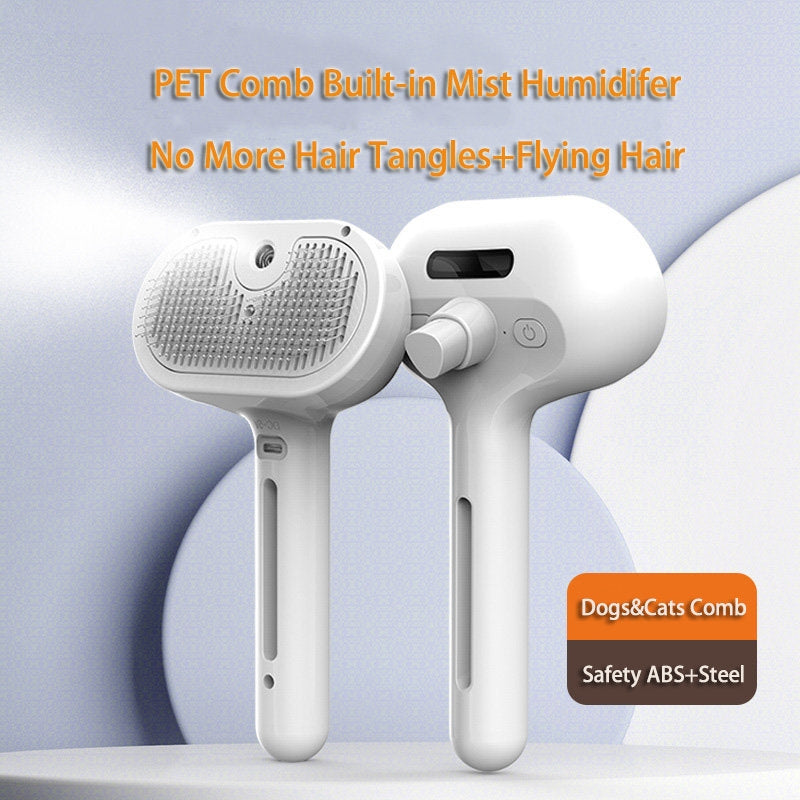 Self Cleaning Pet Comb With Built In Mist Humidifier