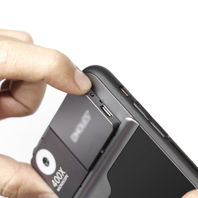 400X HD Mobile Microscope Lens With Aluminum Alloy And TPU Case