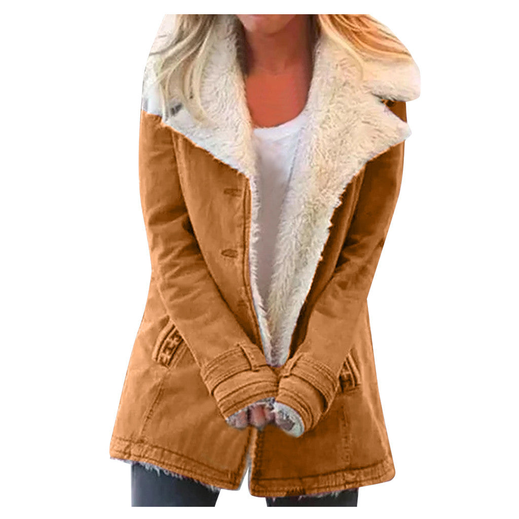 Women's Cozy Fleece Cotton-Padded Jacket With Multiple Color Options