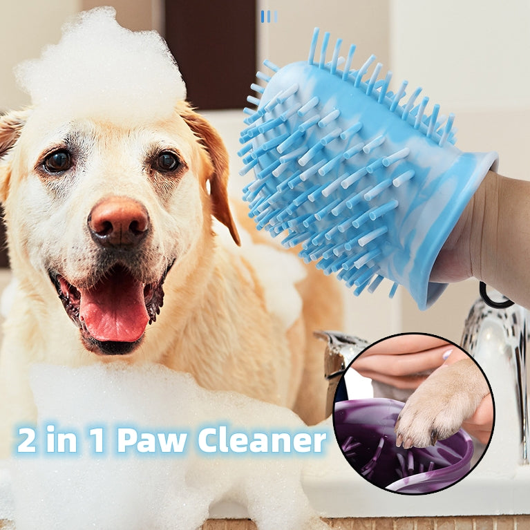 2 In 1 Dog Paw Cleaner Cup With Soft Brush - THEONE APPAREL