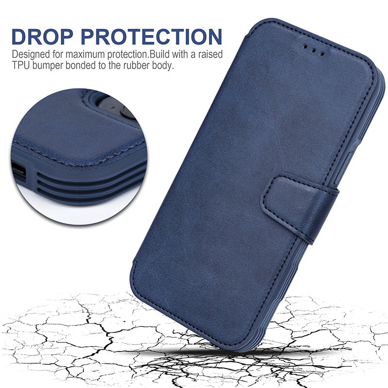 Magnetic Flip Wallet PU Phone Case For iPhone 12 Series