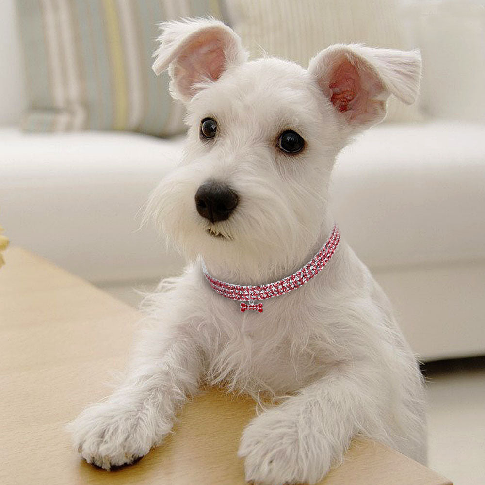 Rhinestone Crystal Dog Collar For Small And Medium Pets