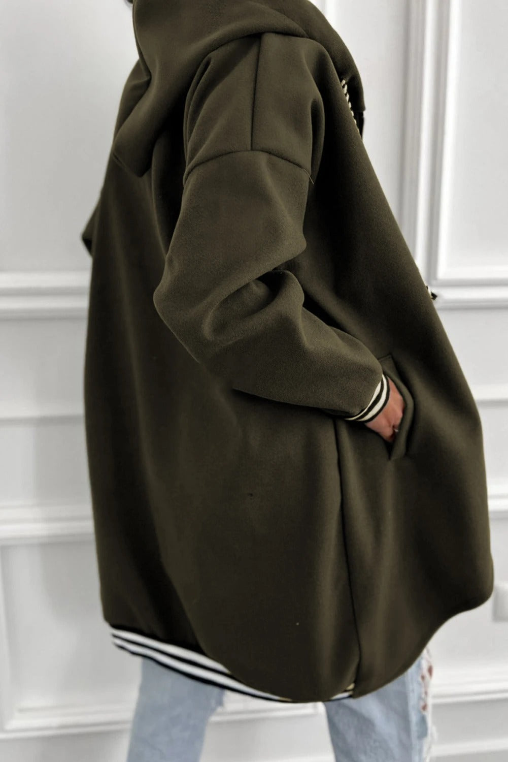 Lightweight Loose Zip-Up Hooded Jacket For Women Casual