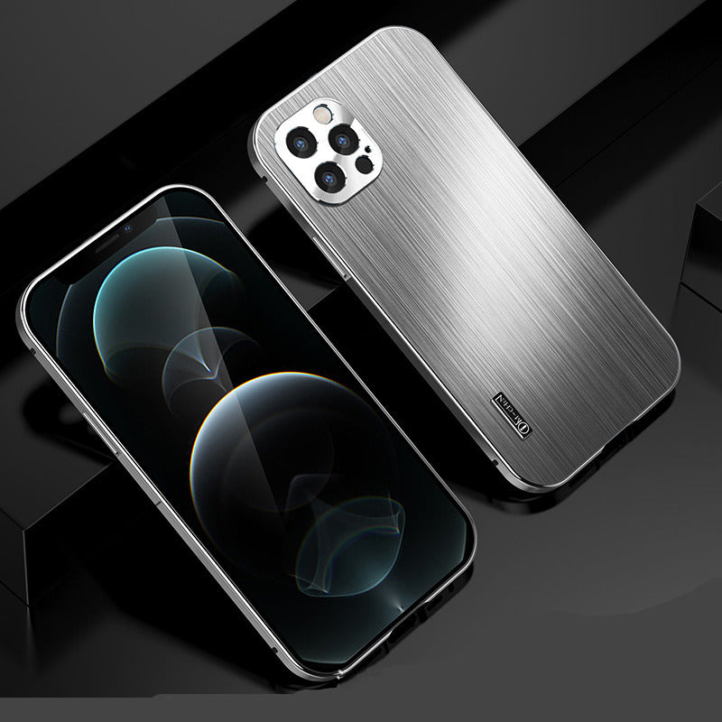 Metal Brushed Magnetic Shock?Resistant Full Cover Phone Case