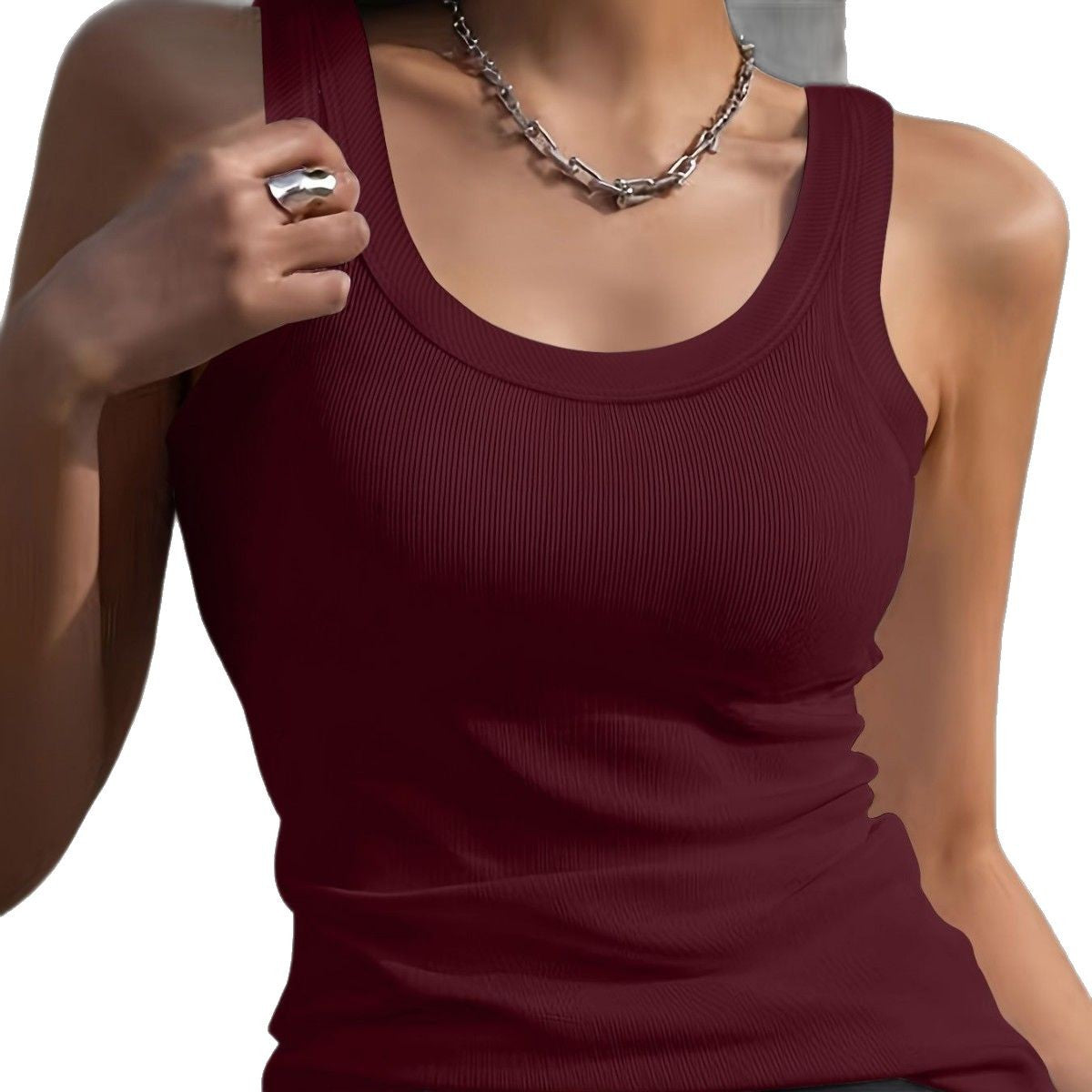 Versatile Round Neck Sleeveless Lightweight Top For Everyday Outfits