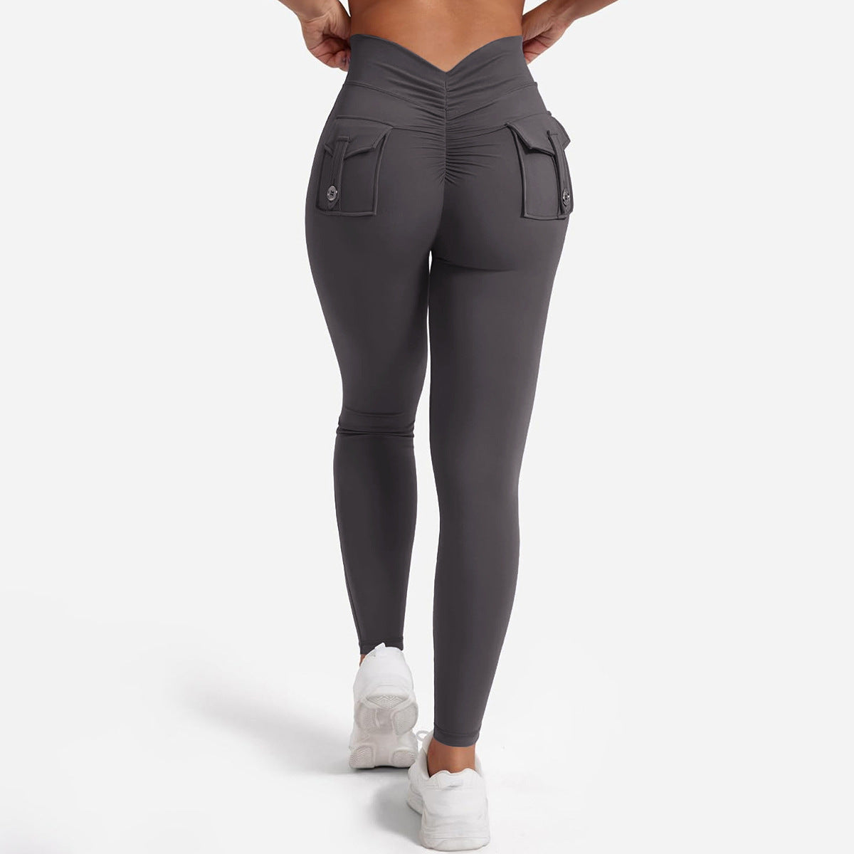 High-Stretch Peach-Lift Yoga Pants With Pockets For Active Wear