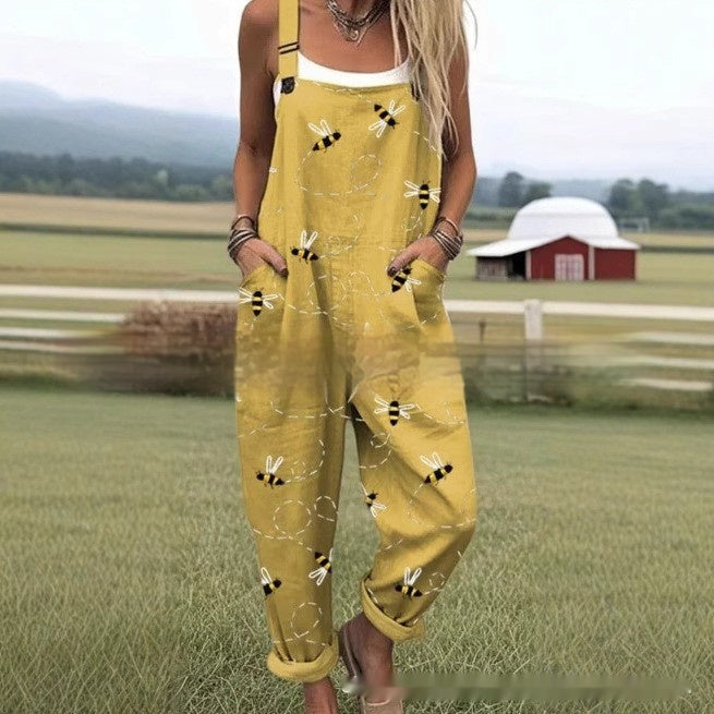 3D Printed Straight Leg Suspender Pants With Adjustable Straps