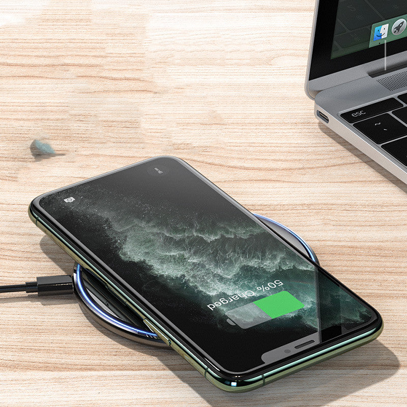 Ultra?Thin 15W Desktop Wireless Charging Pad With Type?C Input