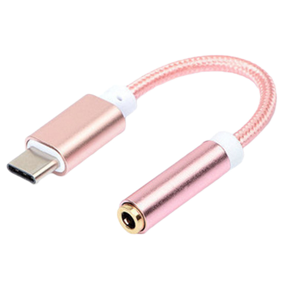Type C To 3.5mm Audio Adapter Cable With Nylon Weave