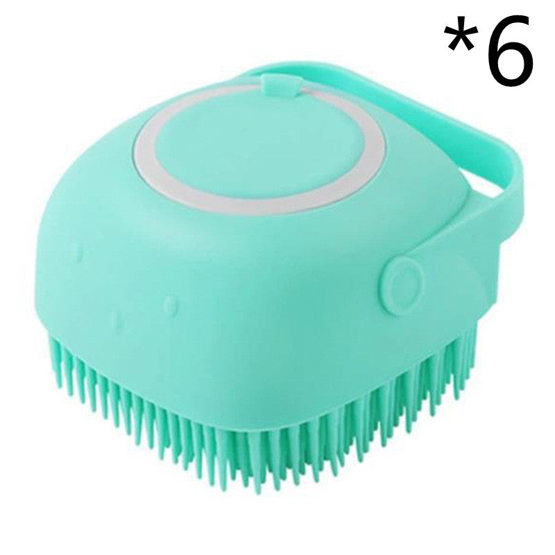 Silicone Dog Bath Massage Gloves With Shampoo Dispenser