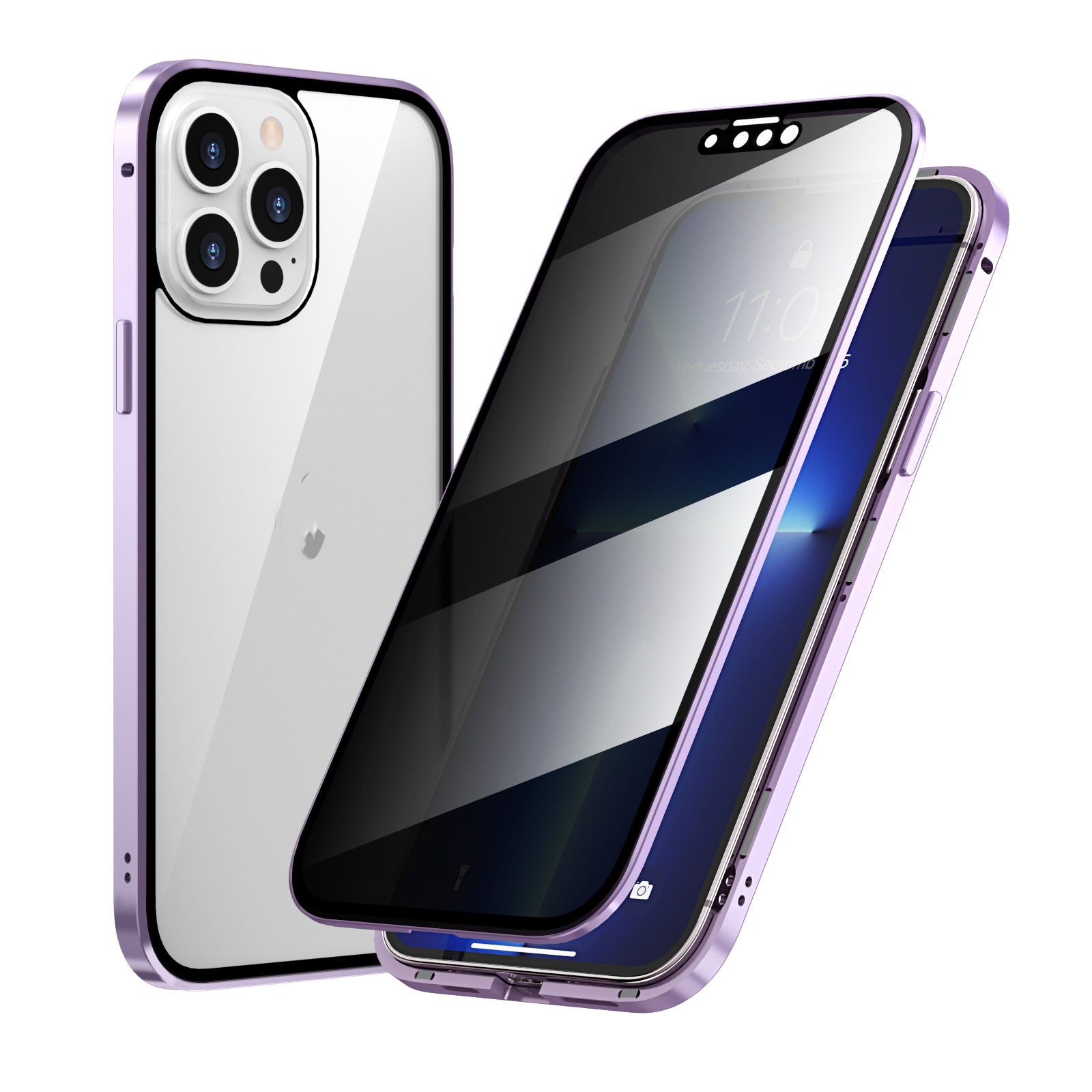 Magnetic Double Sided Metal Privacy Phone Case