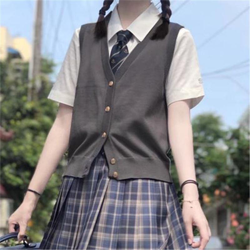 Loose Fit Basic Knit Sleeveless Cardigan Casual Layering Vest