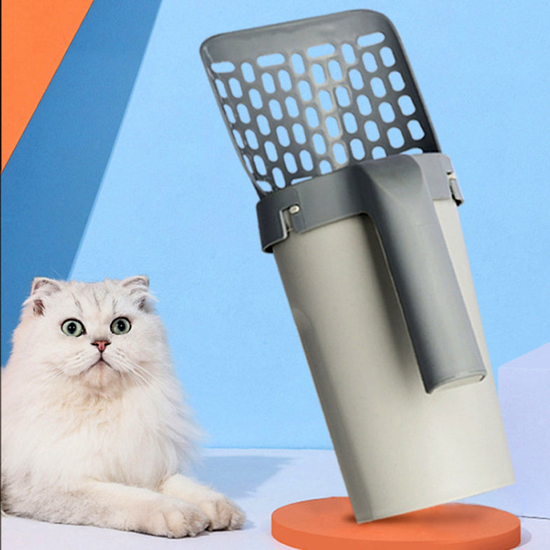 Integrated Cat Litter Shovel Set With Storage Box