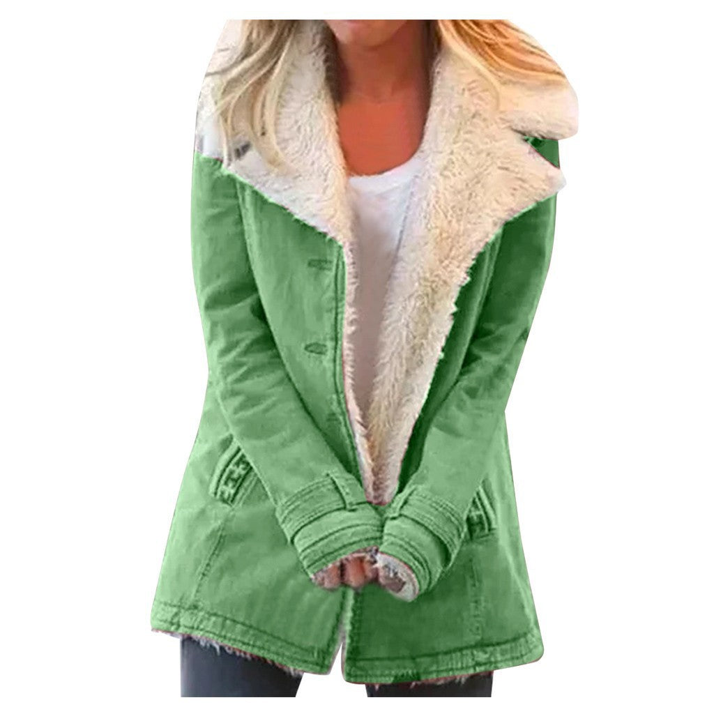 Women's Cozy Fleece Cotton-Padded Jacket With Multiple Color Options