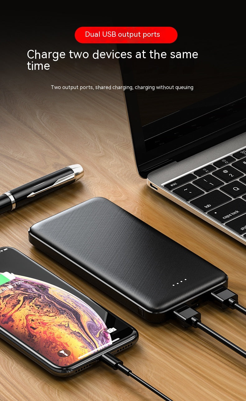 Slim Cartoon?Style Portable Power Bank With Multi?Port Output