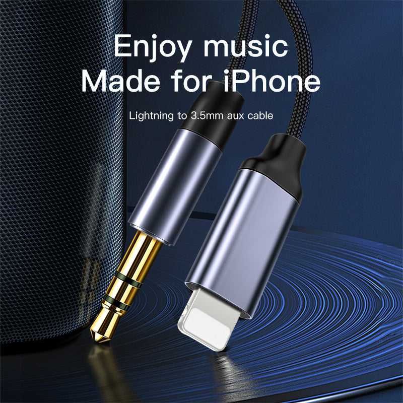 Nylon Braided 3.5mm Audio Cable For Headphones And Car Aux Use