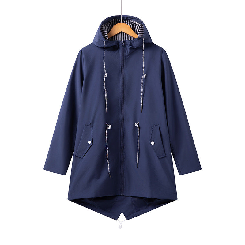 Lightweight Hooded Windbreaker Jacket For Spring And Autumn Outdoors