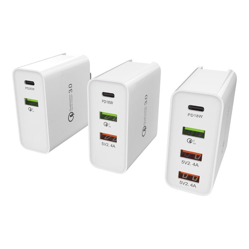 Multi?Port Fast Charging Adapter With PD and QC Support