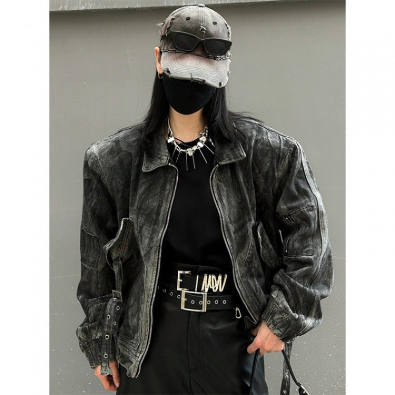 Distressed Oversized Denim Jacket For Women And Men